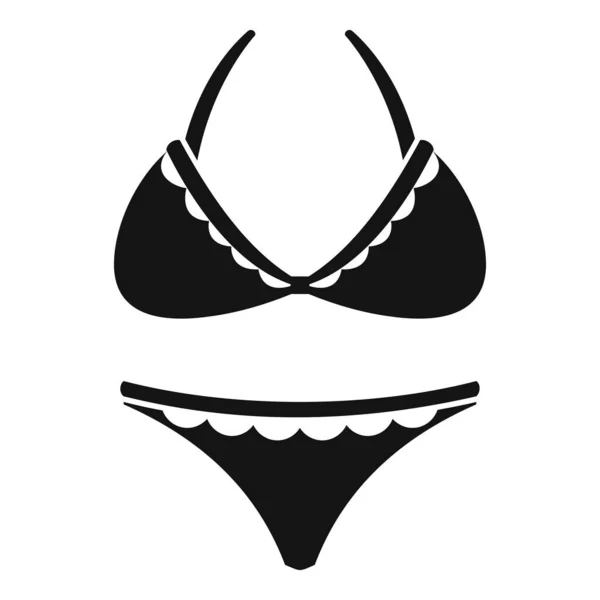 Icône de maillot de bain pièce, style simple — Image vectorielle