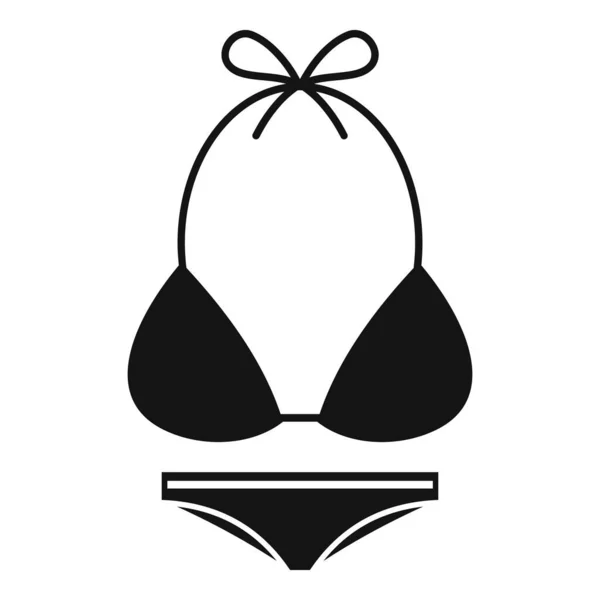 Figur Badeanzug Symbol, einfacher Stil — Stockvektor