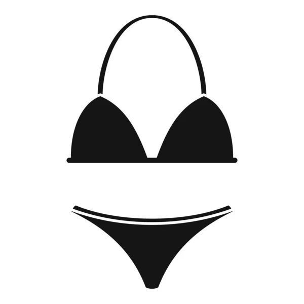 Vintage swimsuit icon, simple style — Stock Vector