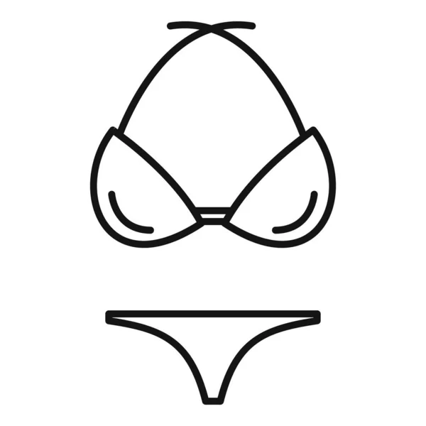 Badeanzug-Symbol, Outline-Stil — Stockvektor