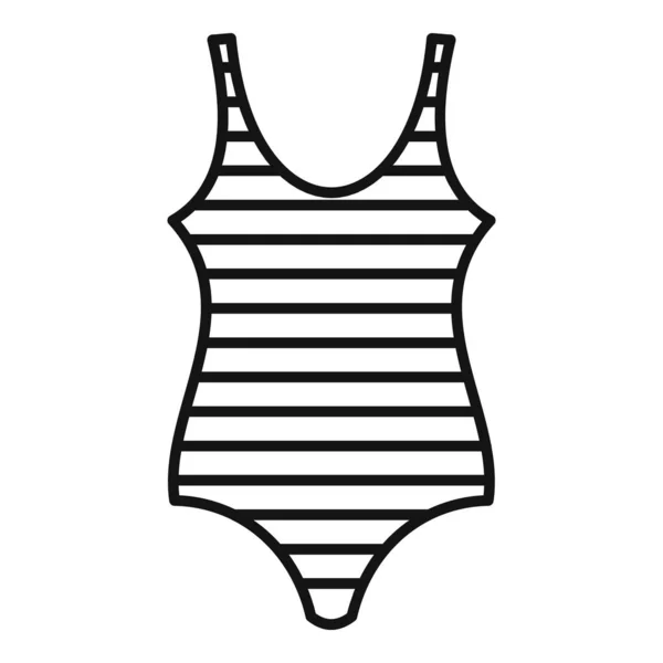 Ikona kostiumu kąpielowego, szkic stylu — Wektor stockowy