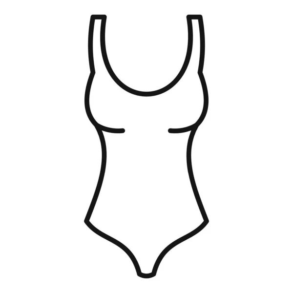 Heißes Mädchen Badeanzug-Symbol, Outline-Stil — Stockvektor