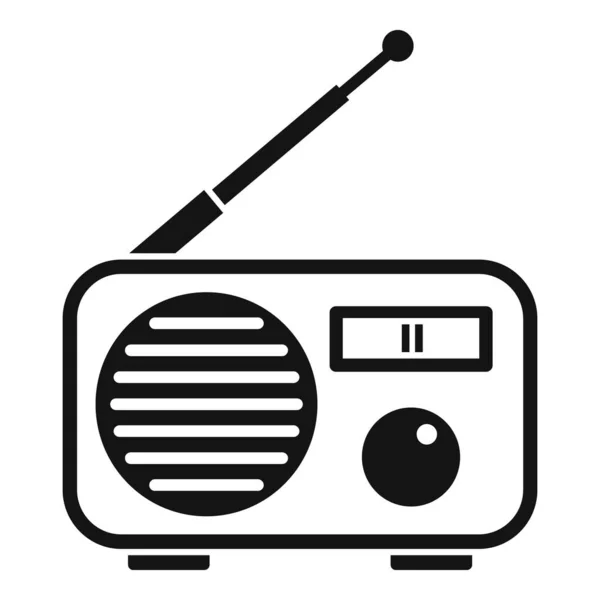 Портативный значок радио, простой стиль — стоковый вектор