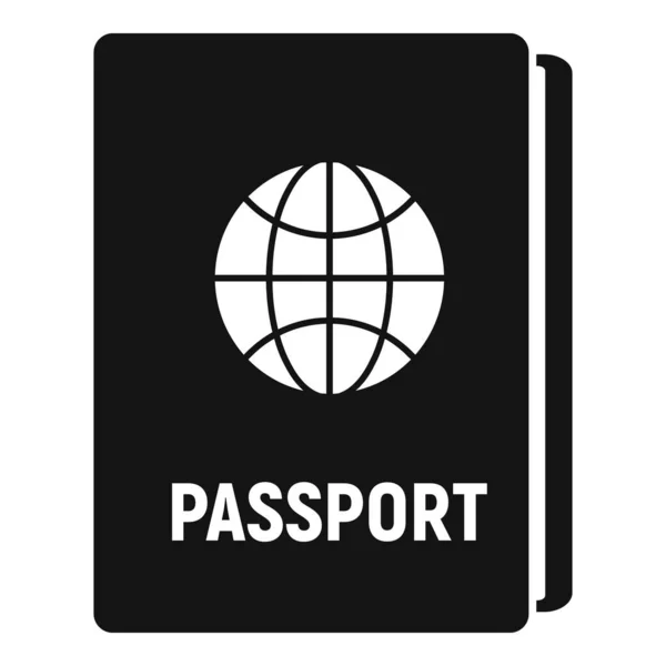 Ikone des internationalen Passes, einfacher Stil — Stockvektor