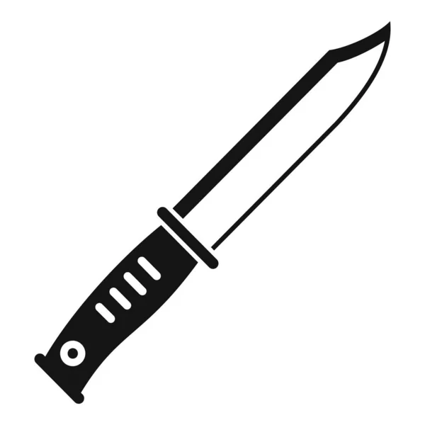 Icona del coltello da cacciatore di sopravvivenza, stile semplice — Vettoriale Stock