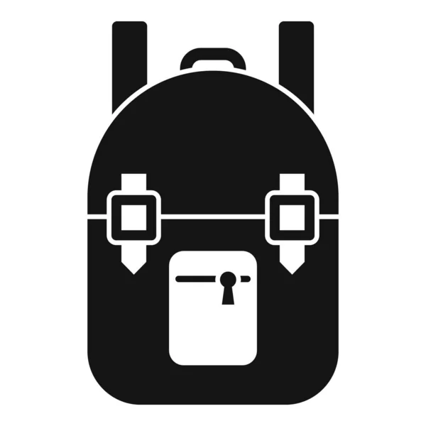 Ícone de mochila de sobrevivência, estilo simples — Vetor de Stock