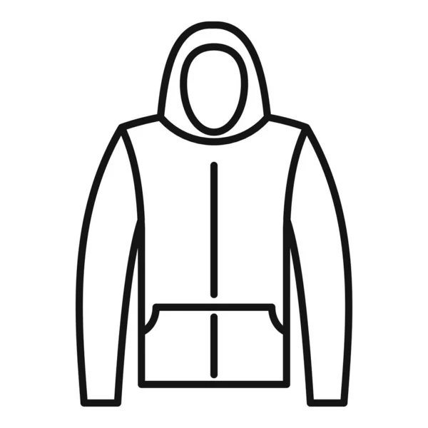 Ícone de inverno hodie, estilo esboço — Vetor de Stock