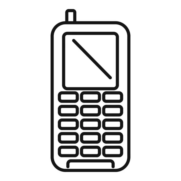 Icono de teléfono de supervivencia, estilo de esquema — Vector de stock