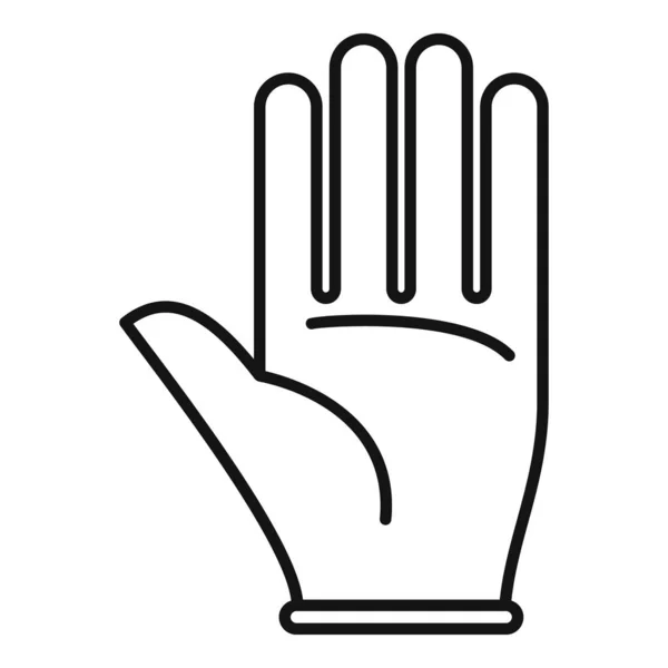 Ikona rukavice přežití, styl osnovy — Stockový vektor