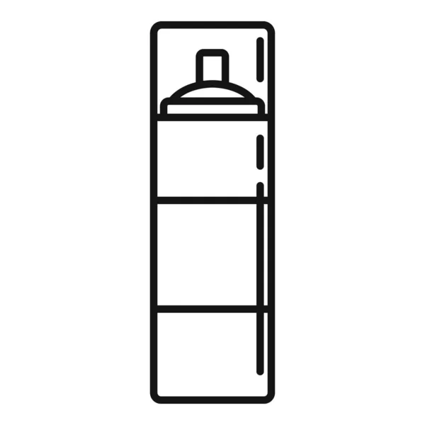 Icono de botella de aerosol de supervivencia, estilo de esquema — Vector de stock