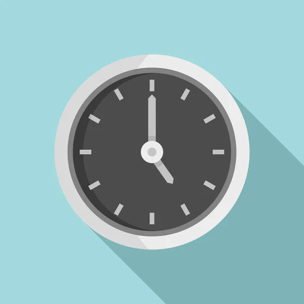 Office wall clock repair icon, flat style — Stock Vector