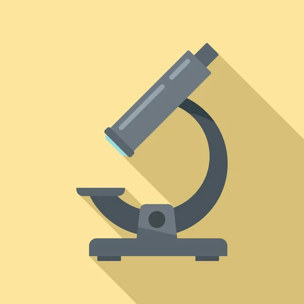 Reloj icono del microscopio de reparación, estilo plano — Vector de stock
