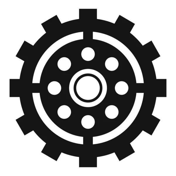 Broken watch cog wheel icon, simple style — Stock Vector