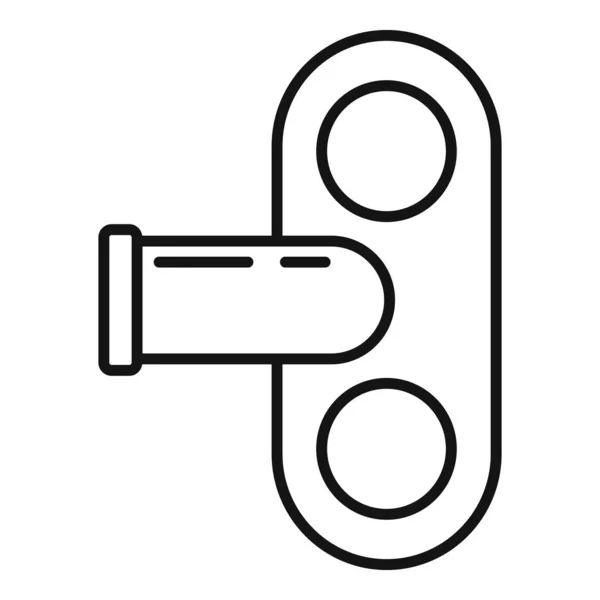 Ícone de reparação do despertador chave, estilo esboço — Vetor de Stock