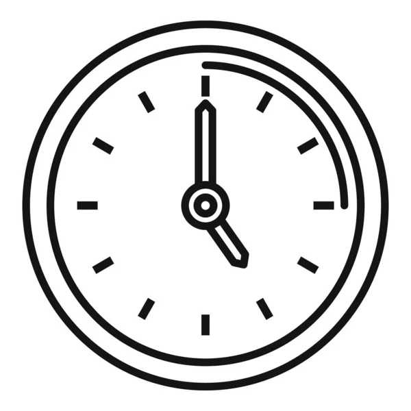 Office wall clock repair icon, outline style — Stock Vector