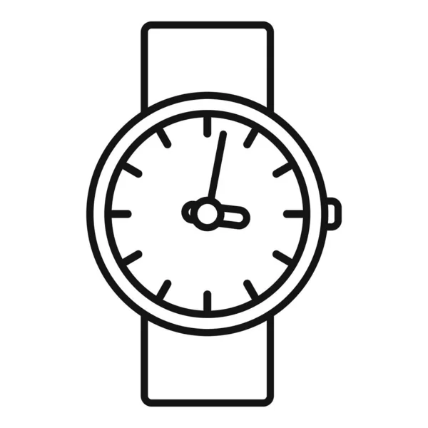 Δερμάτινο ρολόι επισκευή εικονίδιο, περίγραμμα στυλ — Διανυσματικό Αρχείο