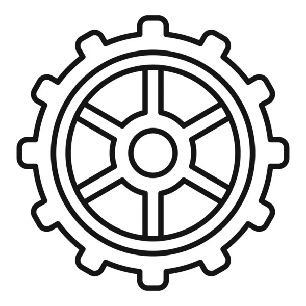 Watch cog wheel icon, outline style — Stock Vector