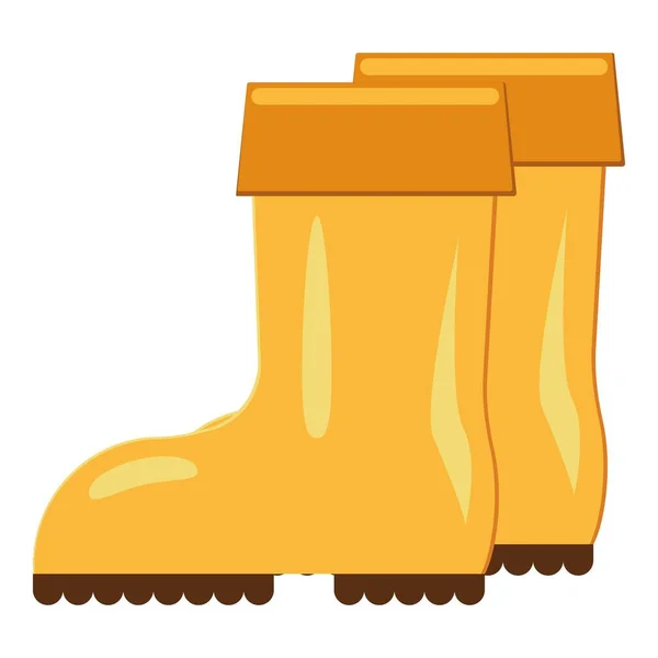 Ícone de botas de agricultura, estilo dos desenhos animados — Vetor de Stock
