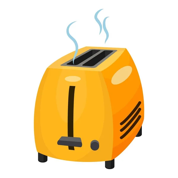 Gorąca ikona tostera, styl kreskówki — Wektor stockowy