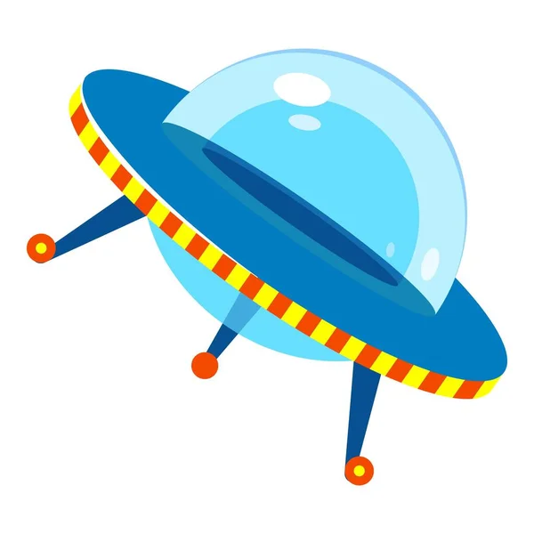Flying ufo icoon, cartoon stijl — Stockvector