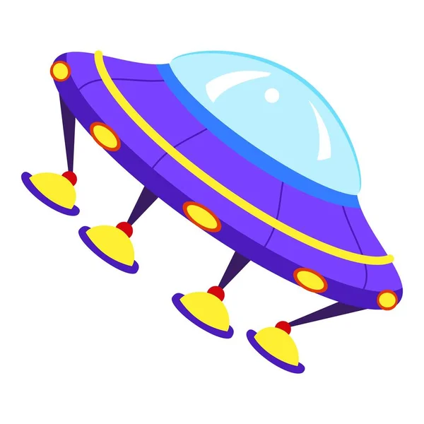 Space ufo ikona, kreslený styl — Stockový vektor
