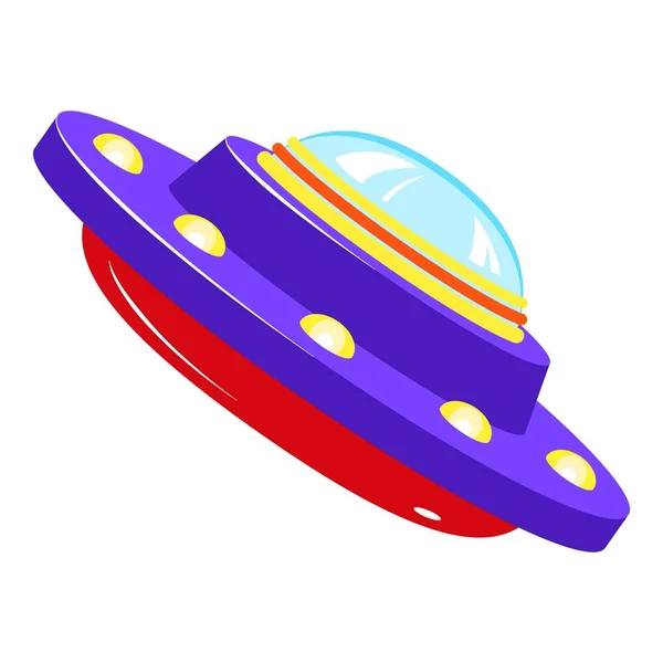 Paranormale ufo icoon, cartoon stijl — Stockvector