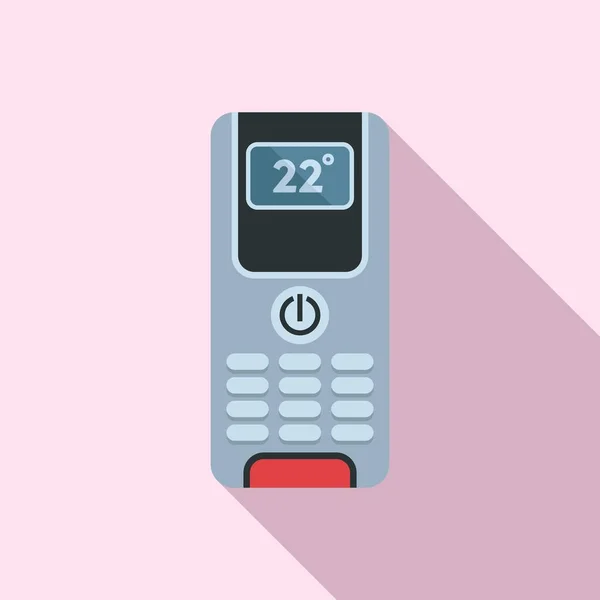 Digitale klimaat afstandsbediening icoon, platte stijl — Stockvector