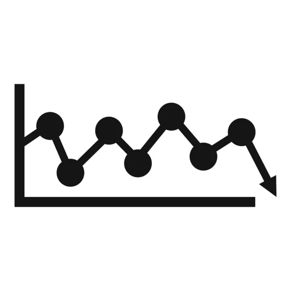 Icono de negocio de regresión, estilo simple — Vector de stock