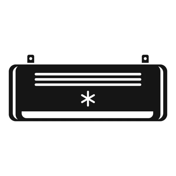 Svart luftkonditionering ikon, enkel stil — Stock vektor