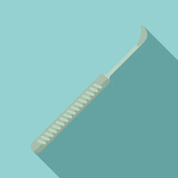 牙科用钢制工具图标,扁平型 — 图库矢量图片