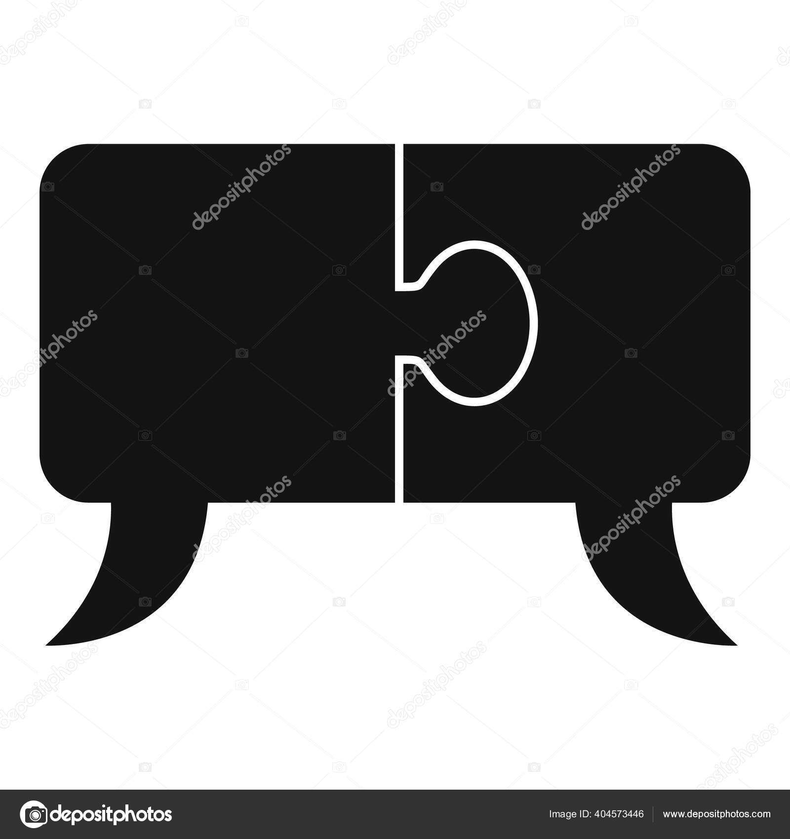 Mission Puzzle Chat Icon Simple Style Stock Vector C Anatolir