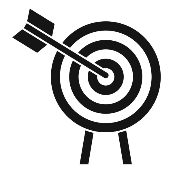 Arch target mission icon, simple style — 스톡 벡터