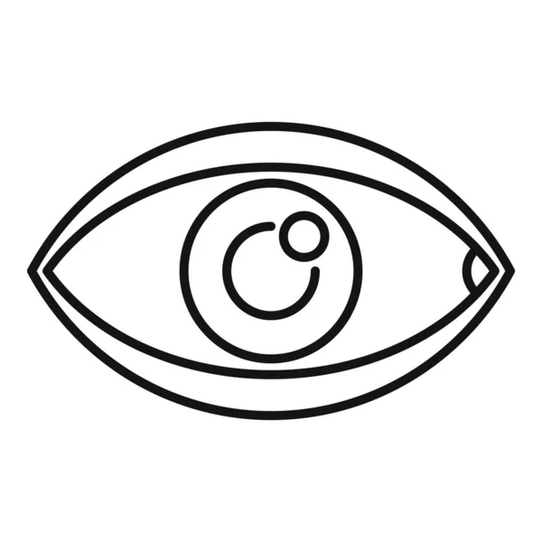 Icono del ojo de misión, estilo de contorno — Archivo Imágenes Vectoriales
