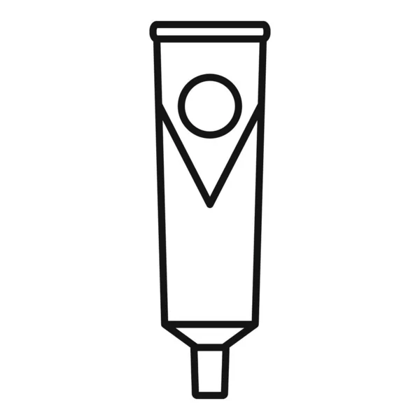 Icona del tubo della colla di riparazione della scarpa, stile del profilo — Vettoriale Stock
