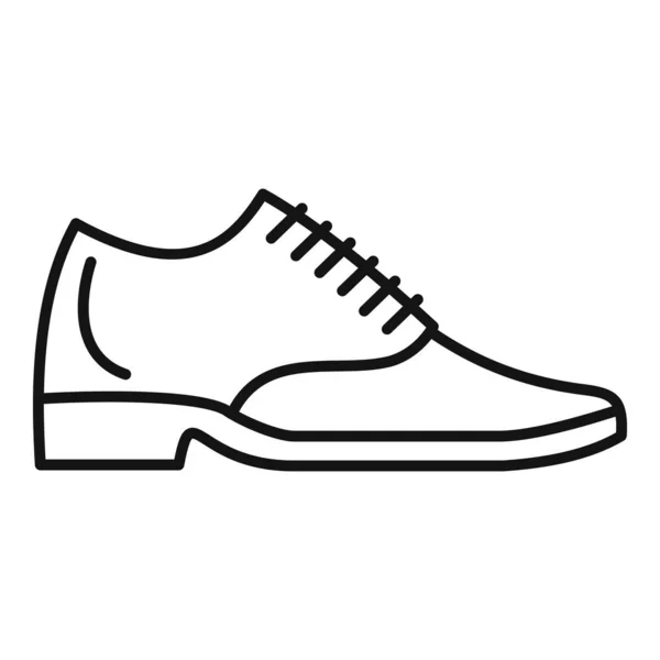 Man shoe repair icon, outline style — Stock Vector