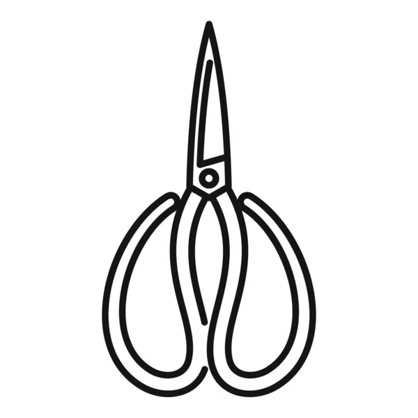 Icono de tijeras de reparación de zapatos, estilo de esquema — Vector de stock