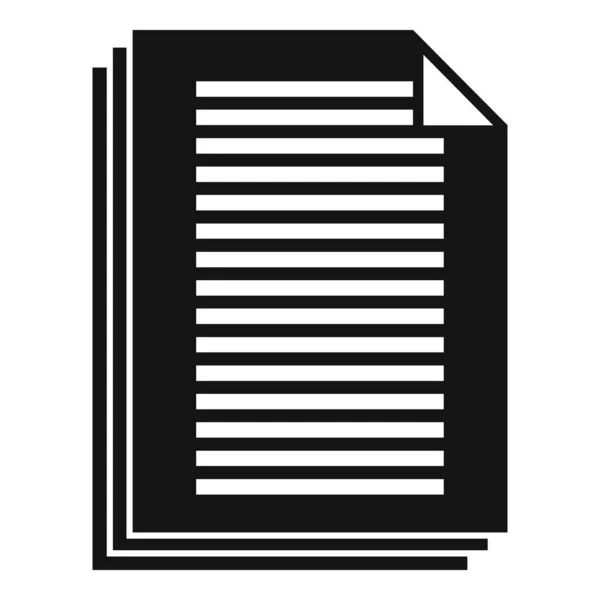 Resumen de los documentos icono, estilo simple — Archivo Imágenes Vectoriales