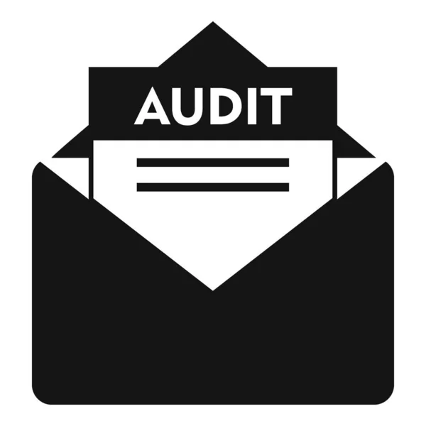 Audit e-mail icoon, eenvoudige stijl — Stockvector