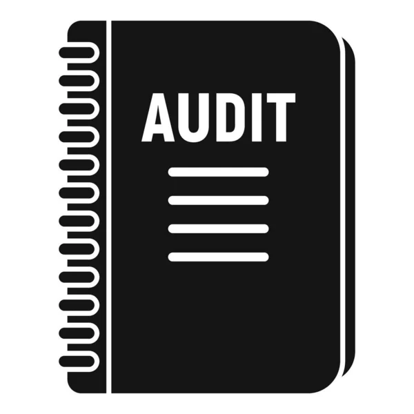 Audit notebook icon, simple style — Stock Vector