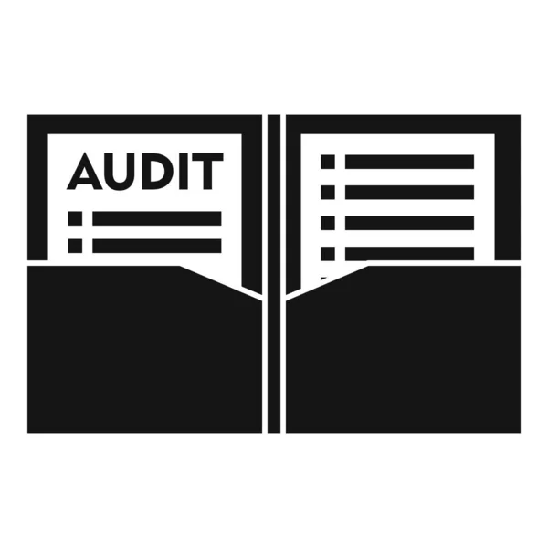 Ikona auditorských dokumentů, jednoduchý styl — Stockový vektor