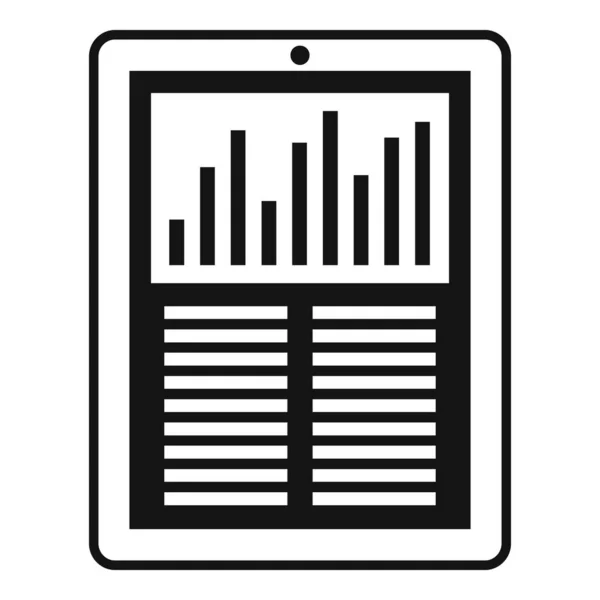 Icono de auditoría de tableta, estilo simple — Vector de stock