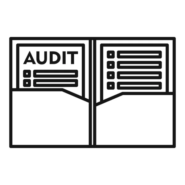 Audit documenten icoon, schema stijl — Stockvector