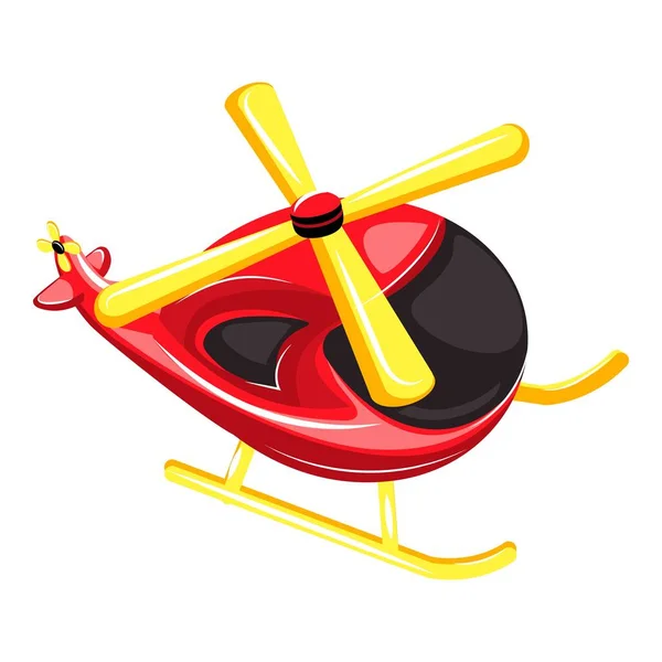 Icono de helicóptero, estilo de dibujos animados — Vector de stock