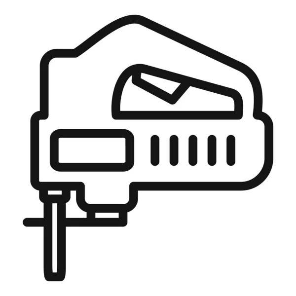 Elektrická ikona skládačky, styl obrysu — Stockový vektor