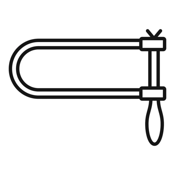 Coping saw icon, outline style — Stock Vector