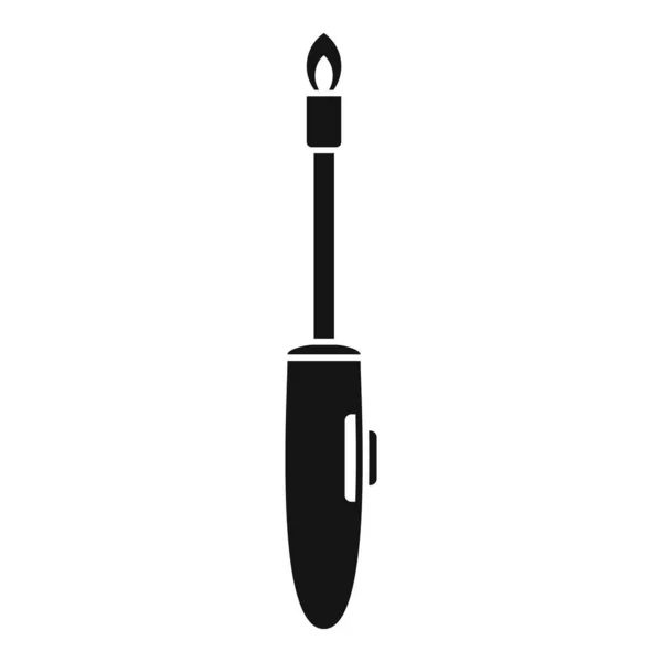 Benzine brand tool icoon, eenvoudige stijl — Stockvector
