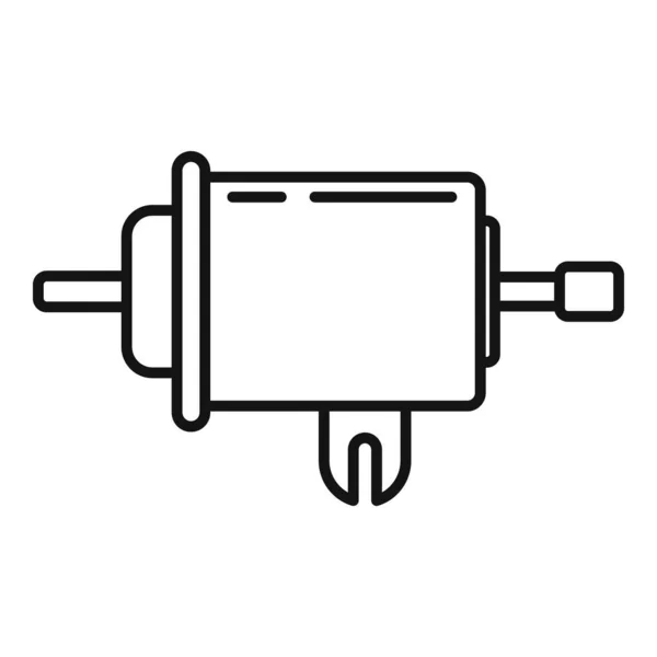 Icono de filtro de metal de gasolina, estilo de contorno — Vector de stock