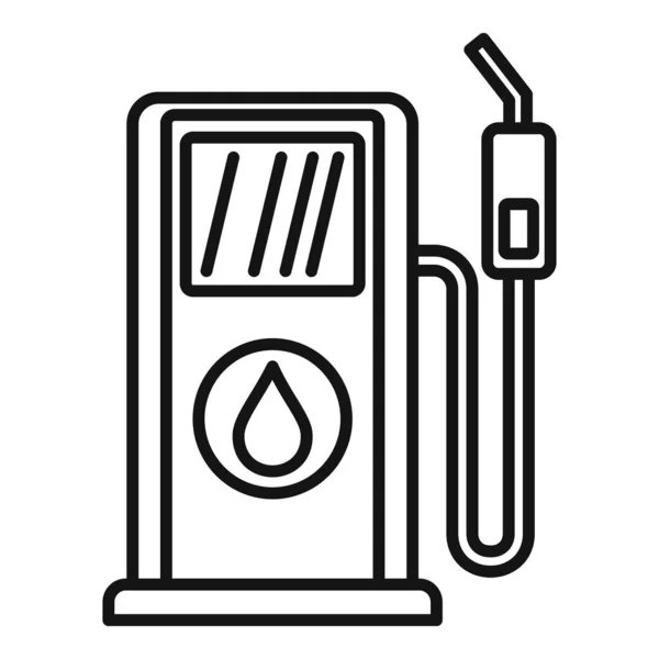 Icona pompa distributore di benzina, stile contorno — Vettoriale Stock