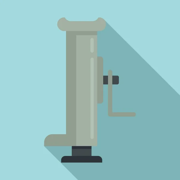 Poignée hydraulique icône à vis à cric, style plat — Image vectorielle
