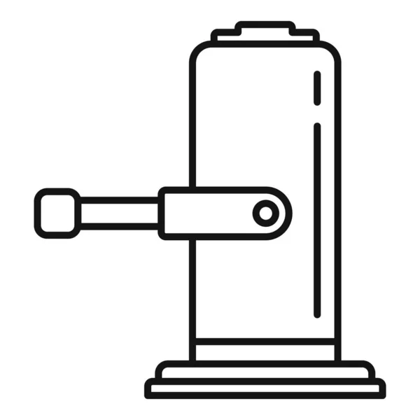 Lifter jack-tornillo icono, estilo de contorno — Vector de stock